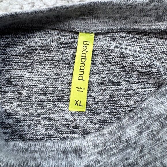 Betabrand Heathered Gray Flowy Batwing Sleeve Oversized Top XL - Picture 3 of 6